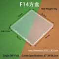 Boîte de rangement carrée transparente en plastique PP 18,5x18,1 cm pour bijoux - Boîte Carrée F14 (Taille Extérieure 18.5*18.5*1.75cm)