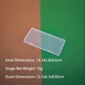 Boîte de rangement en plastique PP transparent pour bijoux et petites pièces, étui plat - Boîte de Peinture Moyenne (Taille Extérieure 12.7*6.3*0.85cm)