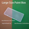 Boîte de rangement rectangulaire transparente en plastique PP pour bijoux et pièces - Grande Boîte de Peinture (Taille Extérieure 14.2*8.2*0.85cm)