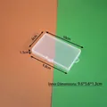 Boîte de rangement en plastique PP transparent avec boucle de suspension, 10x6x1,5 cm. - Boîte Rectangulaire avec Trou de Suspension / 9.8x6x1.5cm / Transparent