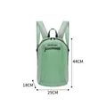 Light green lightweight foldable backpack for outdoor hiking and travel with large capacity - 20-35L / Green