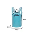 Sky blue lightweight foldable outdoor hiking backpack, waterproof, size 44x29x18cm - 20-35L / Sky Blue