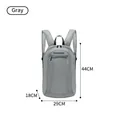 Lightweight grey foldable outdoor hiking backpack with 44x29x18cm size dimensions - 20-35L / Gray