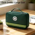 Grande kit medico di pronto soccorso verde scuro, borsa portatile d'emergenza 26,5x17,5x6cm - Taglia L / Verde scuro
