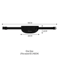 Black lightweight waterproof running waist bag with adjustable strap for hiking and gym - Black