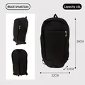 Compact 10L black outdoor travel backpack with 39x22x11cm dimensions for hiking and sports - Small (10L) / Black