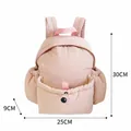 Durable light lychee pink school backpack for students, dimensions 30x25x9cm size - 30x25x9cm / Pink