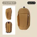 Khaki brown small outdoor backpack with 10L capacity and 39x22x11cm dimensions SKU. - Small (10L) / Orange