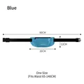 Lightweight blue outdoor running waist bag with adjustable strap for 65-140cm waist - Blue