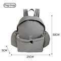 Minimalist fog grey travel backpack for students and commuting with 30x25x9cm size - 30x25x9cm / Gray