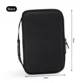 Funda de pasaporte negra impermeable y multifuncional bolsa de viaje, 23cm x 12cm - Bolsa de Pasaporte Portátil (1236) / Negro