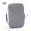 Organizador de viaje gris para pasaportes y documentos (23cm x 12cm) - Bolsa de Pasaporte Portátil (1236) / Gris