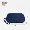 Estuche de viaje compacto azul marino para accesorios y cables con dimensiones - S / Azul marino