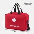 Grande borsa medica rossa per pronto soccorso kit di emergenza con tracolla 36x25x13cm - Rosso