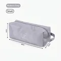 Small modern grey waterproof shoe storage bag for travel with handle 30cm length - S / Gray