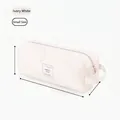 Ivory white portable shoe storage bag in small size for travel organization - S / White