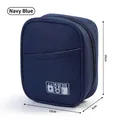 Navy blue portable digital storage bag for electronics and cables with dimensions 16x13x6cm - Navy Blue