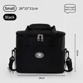 Schwarze Isoliertasche mit Schultergurt, klein 26x15x21cm für Studenten geeignet. - 26x15x21cm / Klein Schwarz