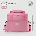 Wasserdichte rosa Isoliertasche mit verstellbarem Schultergurt und großem Fassungsvermögen - 26x15x21cm / Klein Rosa