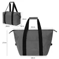 Large 25L insulated Oxford cloth picnic bag in grey with clear dimensional markings. - S / Gray