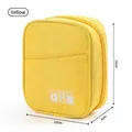 Shockproof yellow portable digital storage bag for cables and chargers 13x16x6cm - Yellow