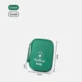 Piccola borsa medica da viaggio verde portatile con dimensioni per il primo soccorso - 11x15x2cm / Piccolo Verde