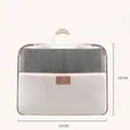 Durable cream white travel clothes storage bag size S with mesh top panel 34x28cm - S / 34cmx28cm / Khaki