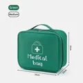 Sac de premiers secours portable vert taille moyenne rangement médical 25x20x12cm - Vert Medium
