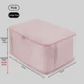 Große rosa ausziehbare Aufbewahrungstasche für Decken 52x42x50cm zur Kleideraufbewahrung - Großes Rosa