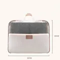 Cream large capacity storage bag for quilts and clothes, foldable design, size 50x40cm - L / 50cmx40cm / Khaki