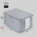 Graue, feuchtigkeitsbeständige Bettdeckentasche mit Erweiterungsfunktion von 25 cm auf 50 cm - Groß Grau