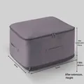 Large grey compressible storage bag for quilts and clothes travel home organization - Large Gray