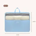 Durable light blue fabric storage bag for quilts and clothes, Size S, 34x28cm dimensions - S / 34cmx28cm / Blue