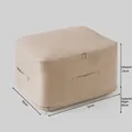 Large apricot expandable compression storage bag for quilts and clothes, 52x42cm - Large Beige