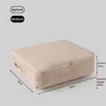 Premium medium size apricot compressible storage bag for bedding and clothes organization - Medium Beige