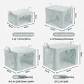 Foldable fabric storage boxes in multiple sizes for clothes and quilts - Small Size 24L / Blue