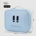 Grande sacoche de premiers secours bleue portable avec imprimé TRAVEL ESSENTIAL - L / Bleu