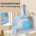 Borsa da viaggio espandibile blu grande con un simpatico design a stampa delfino - Grande (Fondo Espandibile) / Blu