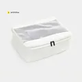 Creamy white mesh travel storage bag for clothes organizer, dimensions 34x12x27cm - Bag No. 2 / 34x12x27cm / Cream