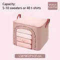 Bolsa de almacenamiento rosa para ropa con ventana transparente y asas, mediana - 36x29x31cm / Rosa