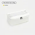 Creamy white breathable mesh travel packing cube for clothes organization 34x12x19cm - Bag No. 4 / 34x12x19cm / Cream