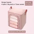 Caja de almacenamiento rosa grande para edredones y ropa, organizador hogar, 45x35x50cm - 45x35x50cm / Rosa