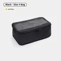 Black mesh travel packing cube for clothing storage, size 34x12x19cm - Bag No. 4 / 34x12x19cm / Black