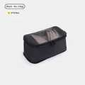 Black travel mesh storage bag for clothing, size 27x12x12cm, luggage organizer. - Bag No. 5 / 27x12x12cm / Black