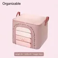 Caja de tela rosa extragrande para edredones y chaquetas de plumón, de 50x45x45cm - 50x45x45cm / Rosa