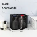 Black mesh bath storage bag 26x16x20cm size detail with handheld travel design - Small (26x16x20cm) / Black