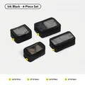 4-piece ink black travel packing cube set with various sizes for luggage organization - 4-Piece Set (Nos. 2-5) / 34x12x27cm / Black