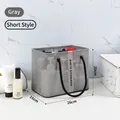 Durable grey mesh shower caddy with dimensions 26x16x20cm for travel toiletries - Small (26x16x20cm) / Gray