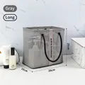 Large grey mesh bath storage bag with dimensions 26x16x25cm for travel toiletries - Large (26x16x25cm) / Gray