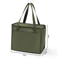 Große armee-grüne isolierte Lunchtasche für Erwachsene mit 27x23x17cm Abmessungen - Grün